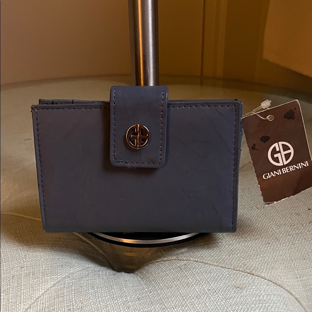 Giani Bernini Nautical Blue/Chambray Soft Pebble Leather Woman’s Wallet